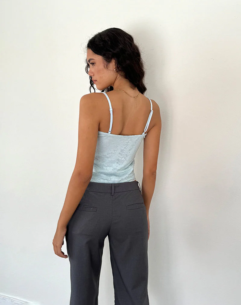 Hali-Cami-Top aus eisblauer Orchideen-Spitze - Image 3