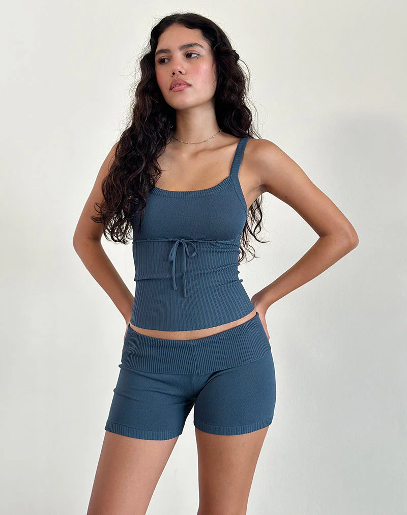 Hallie gestrickte Hot Pants in Ocean Storm - Image 2