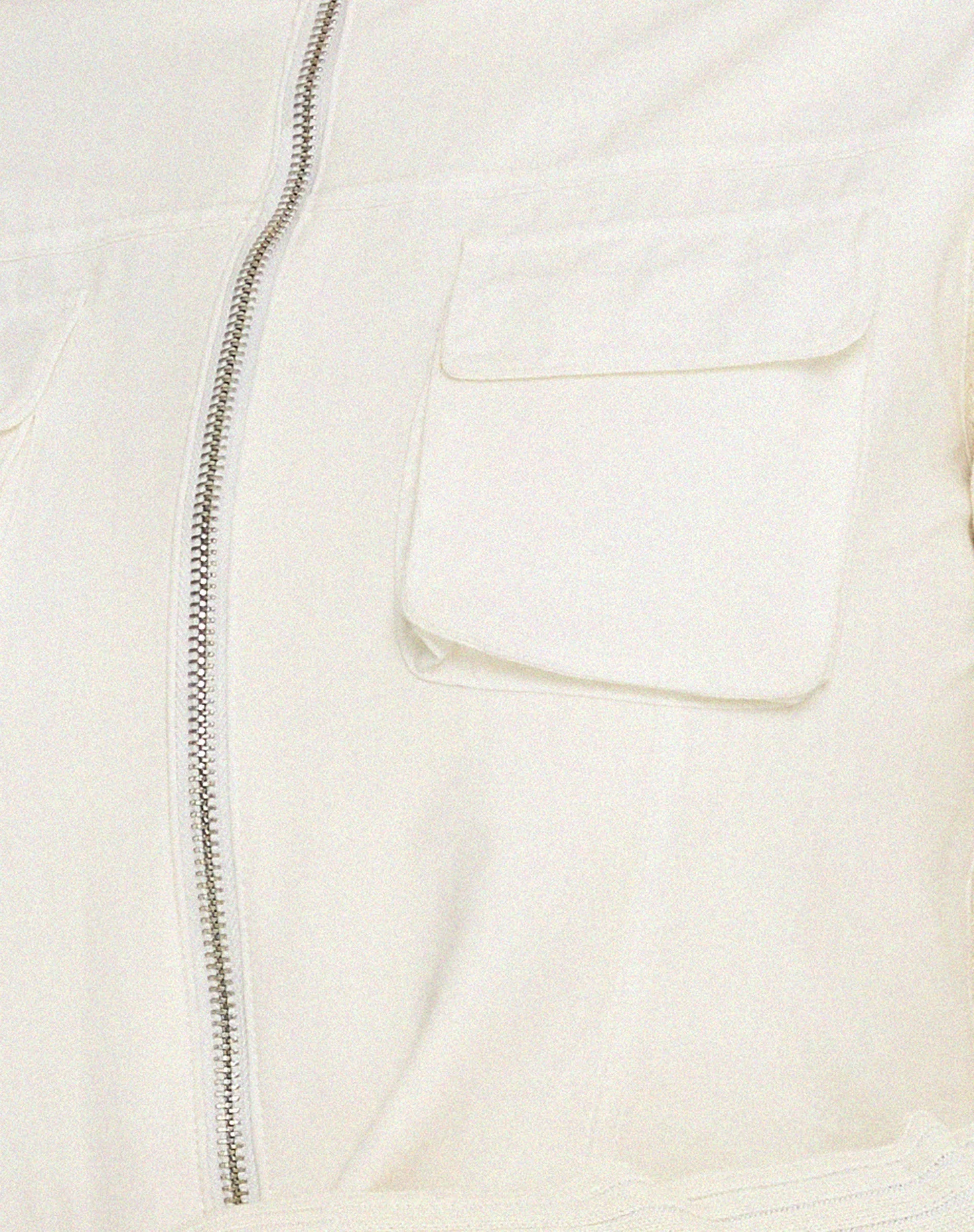 Hansol Zip Up Cardi in Elfenbein - Image 7