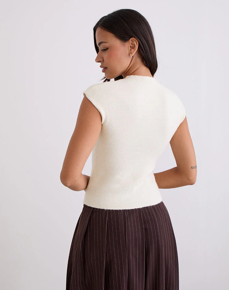 Hanuva Oberteil in Creme gestrickt - Image 3