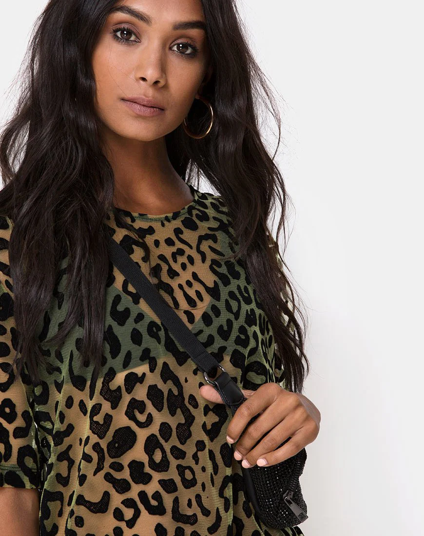 Harlow Kleid in Limette Tierflock - Image 7
