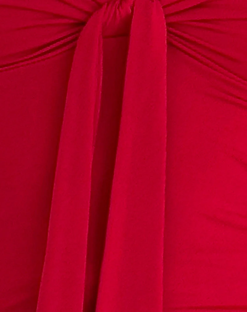 Harlyn Bandeau-Top in glitzerndem Rot - Image 6