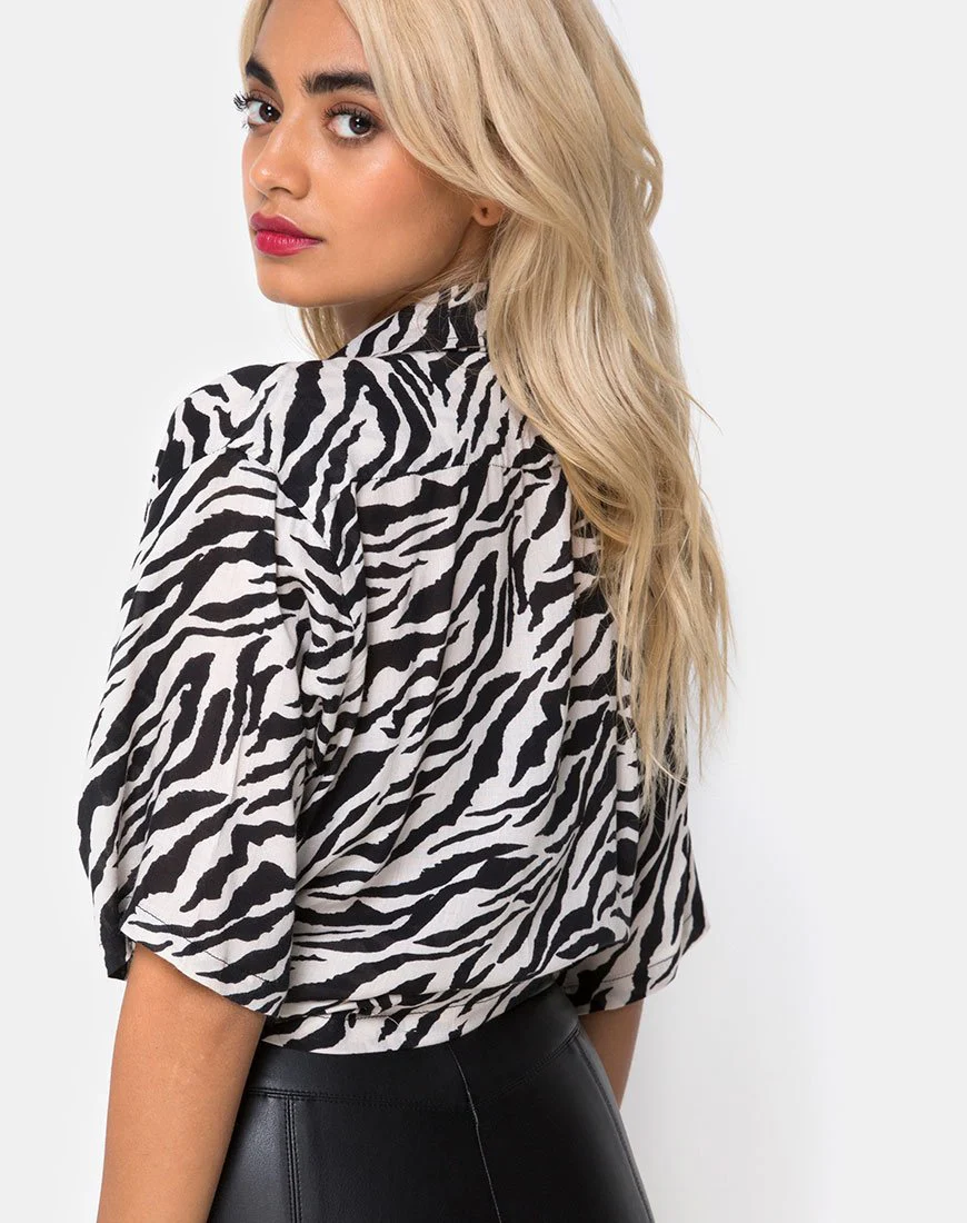 Hawaiihemd in 90er Jahre Zebra - Image 2