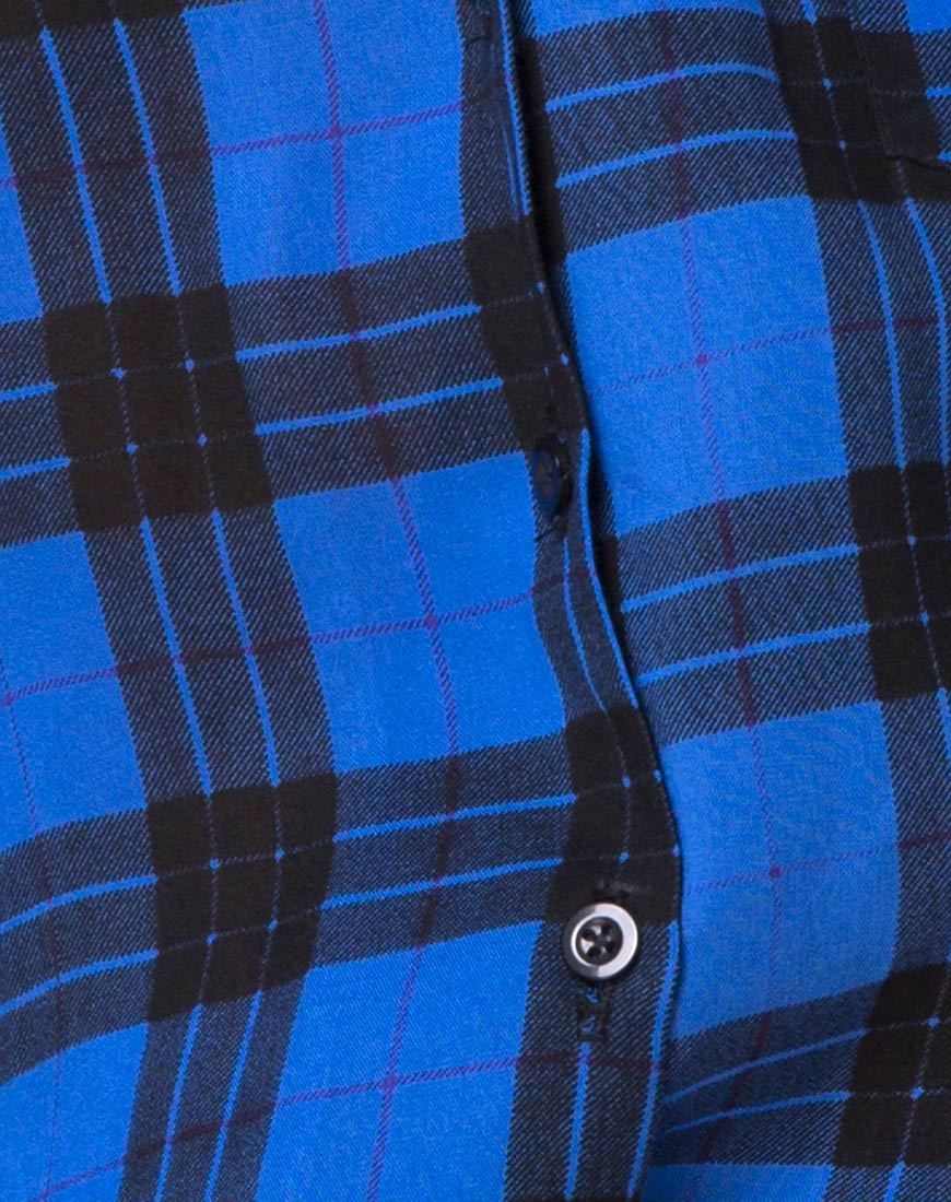 Hawaii-Hemd in Übergröße in Tartan Blau - Image 5