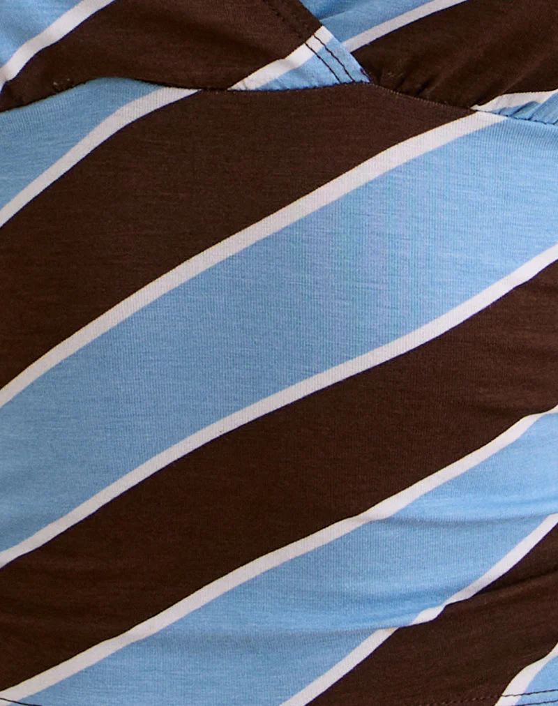Haya Taucher-Top in Retro Stripe Blau - Image 6