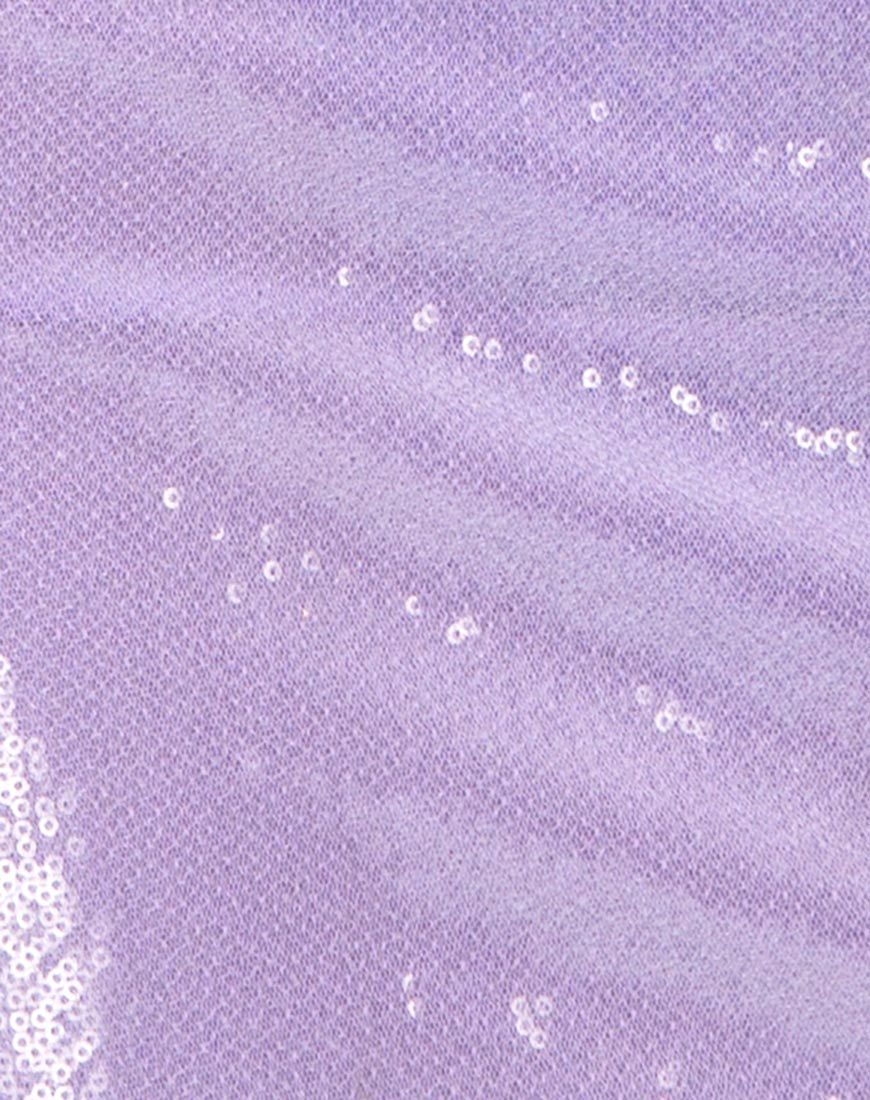 Hedi Kleid aus mattem Mini-Pailletten-Lila - Image 5
