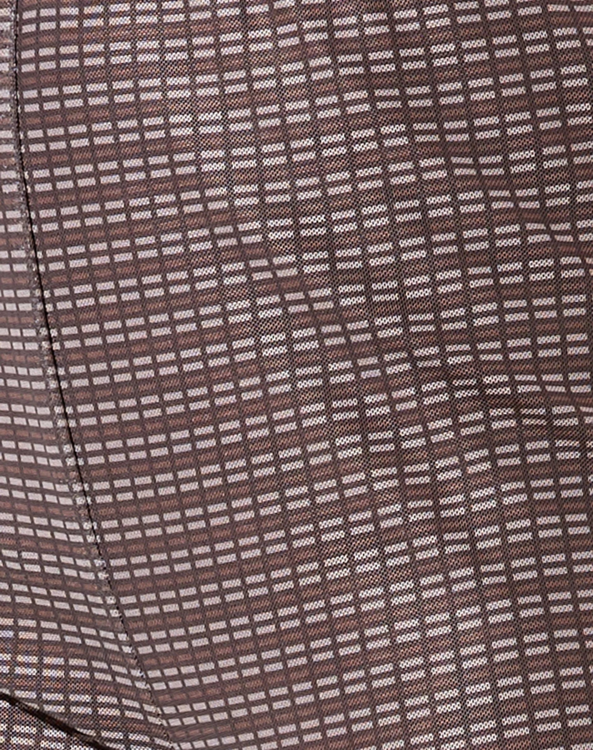 Herly Schlaghose mit Futter in Mini Check Chocolate - Image 7
