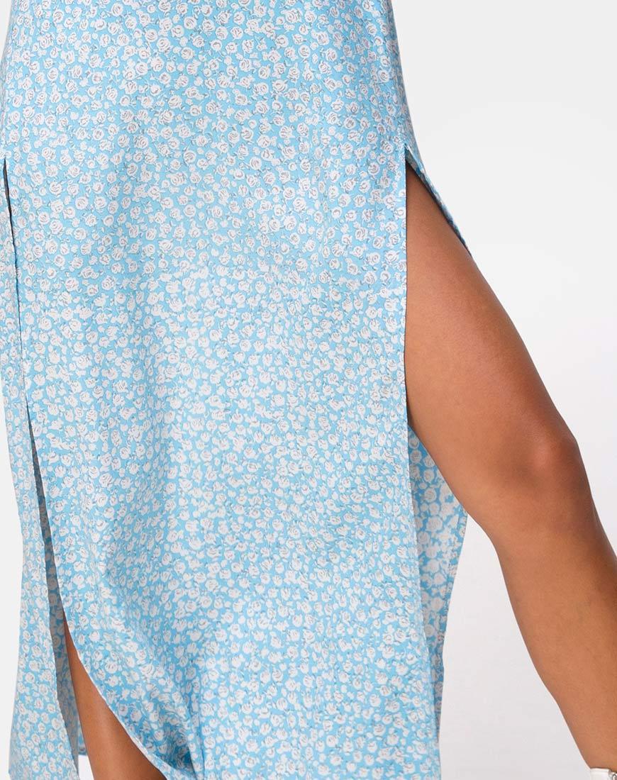 Hime Kleid in Ditsy Rose Blau - Image 5