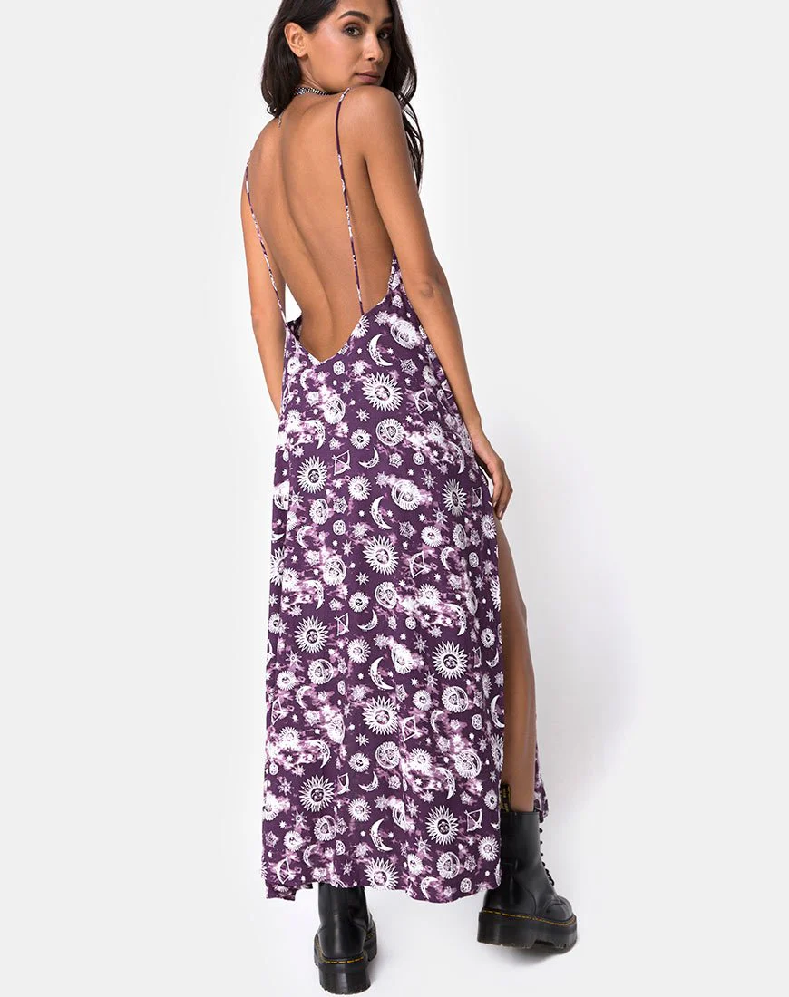 Hime Maxikleid in Lila Tierkreiszeichen - Image 2