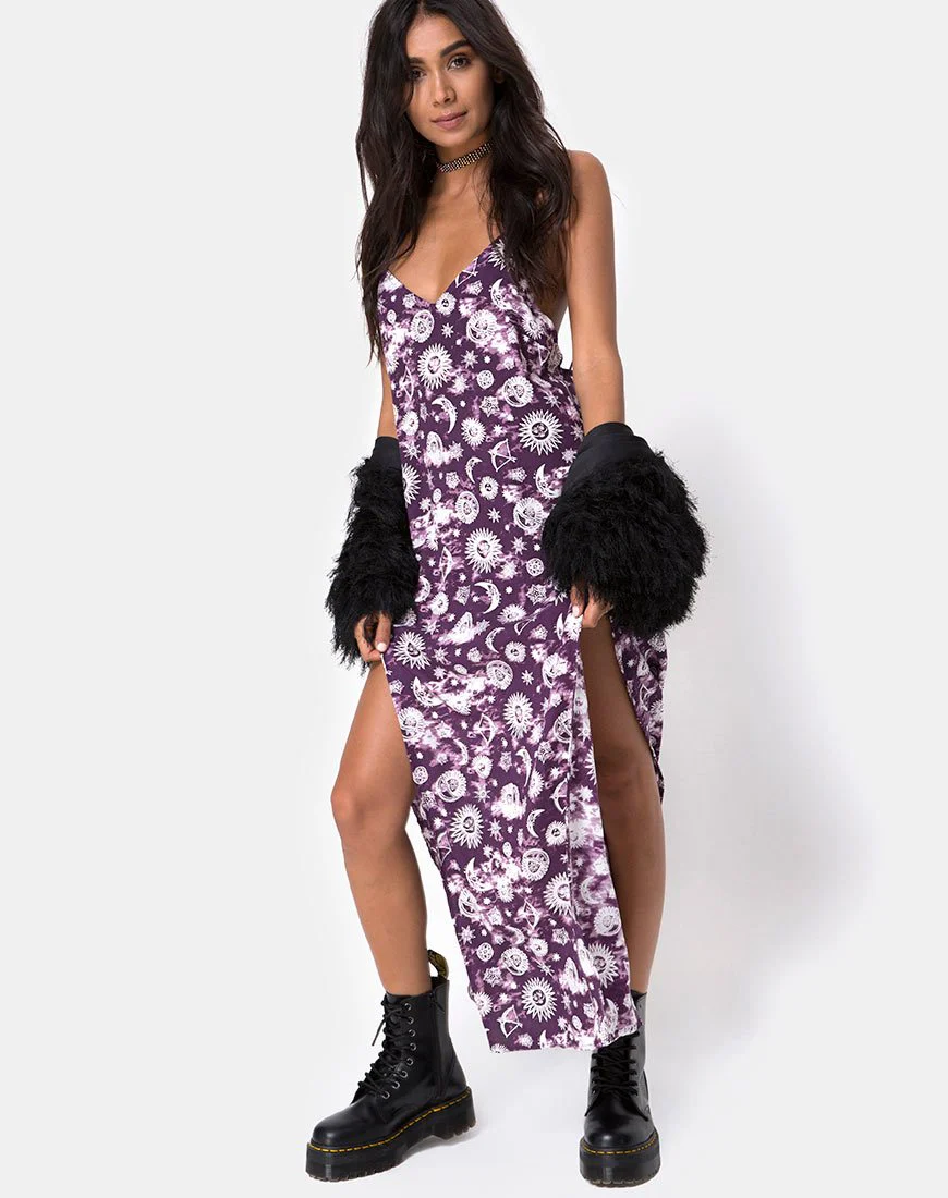 Hime Maxikleid in Lila Tierkreiszeichen - Image 3