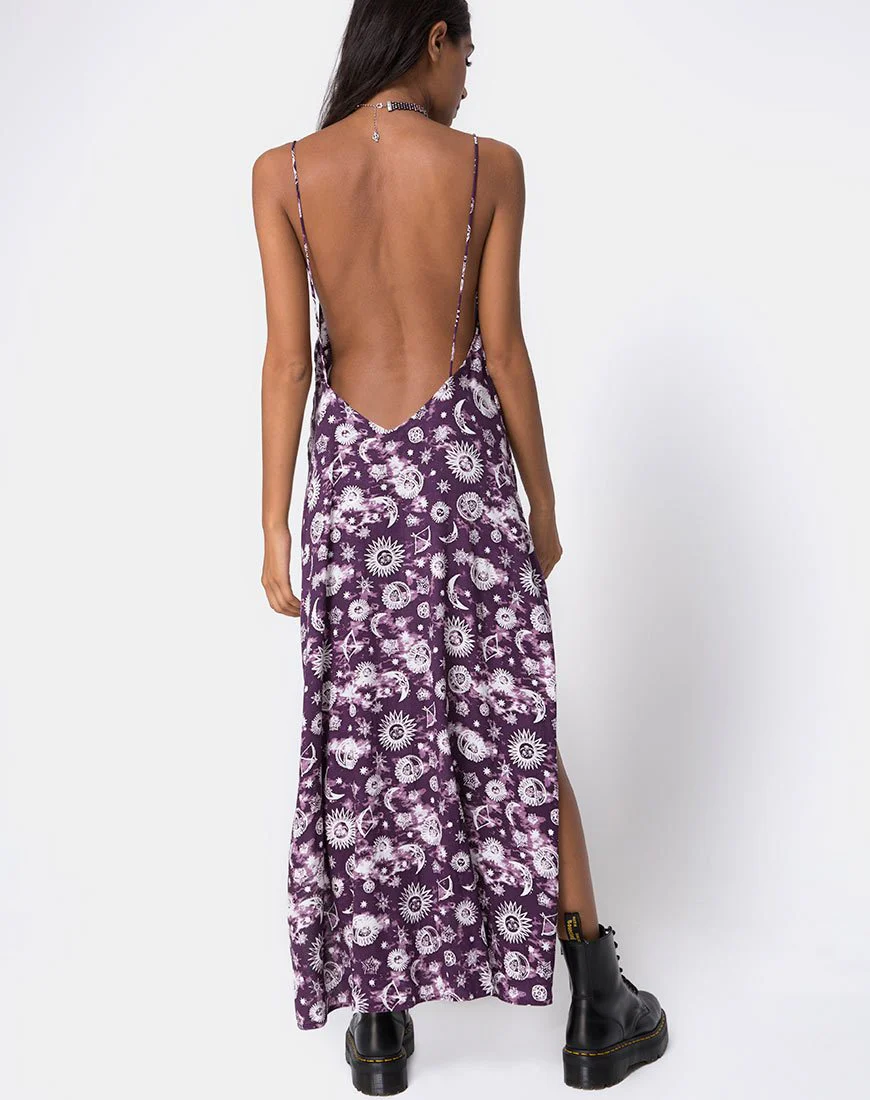 Hime Maxikleid in Lila Tierkreiszeichen - Image 4