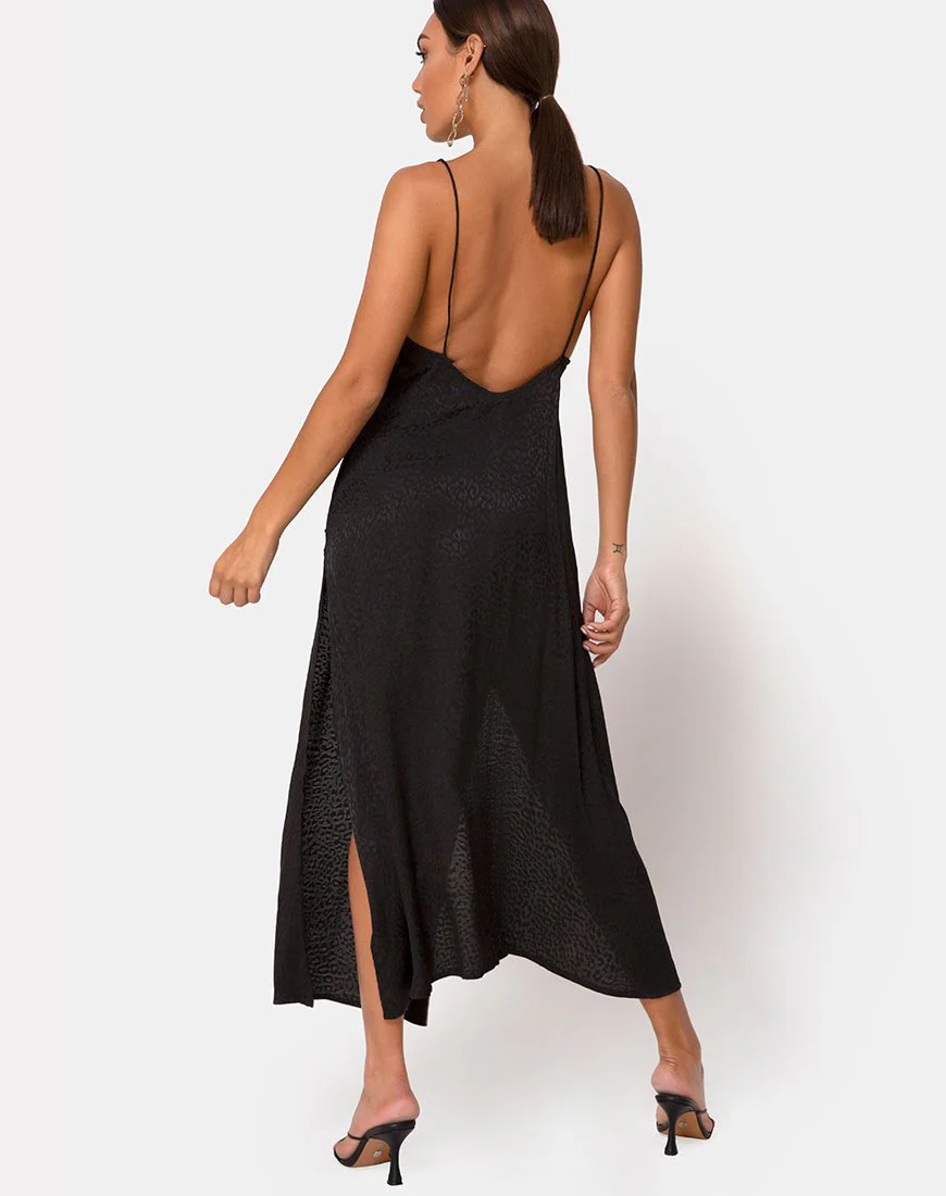 Hime Kleid aus Satin Gepard Schwarz - Image 4