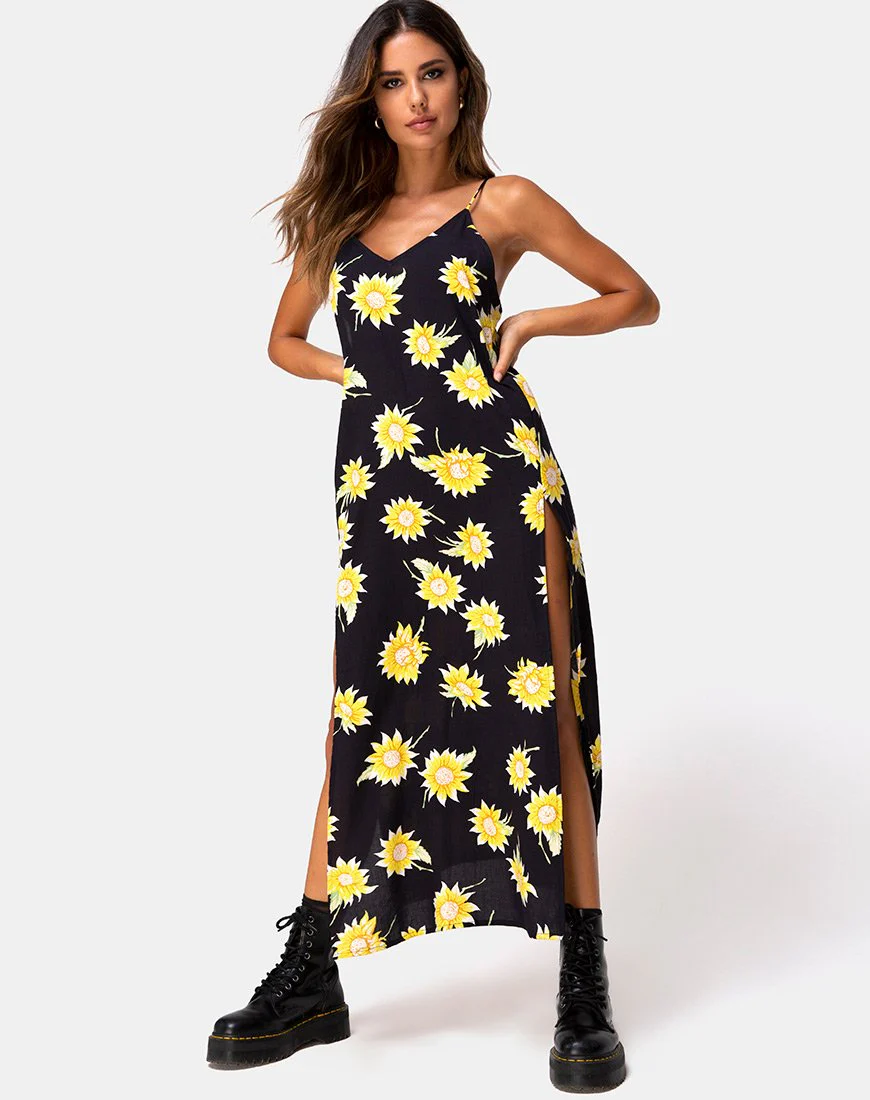 Hime Maxikleid in Sunny Days Schwarz - Image 4