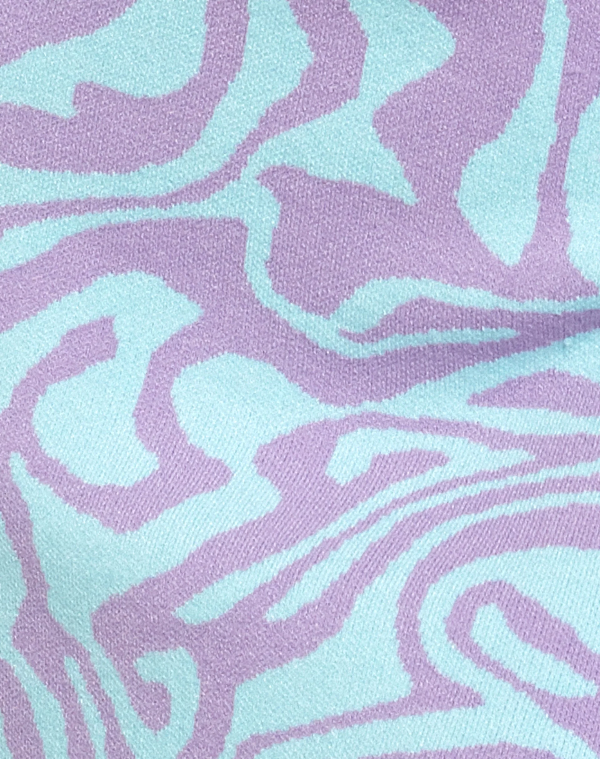 Hira Minirock in Knit Jagged Swirl Lavendel und Mint - Image 8