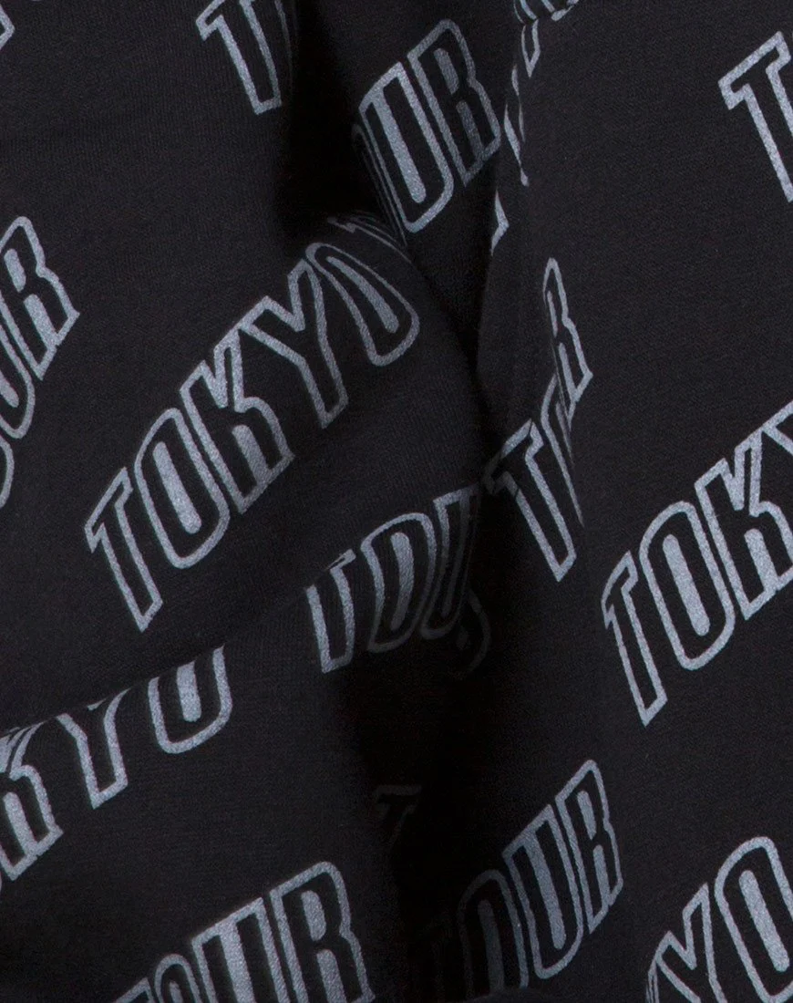 Hollack Zip Hoody in Tokio Tour Schwarz - Image 5