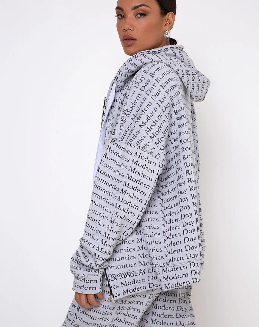Hollack Hoody in Modern Day Romantics Grau - Image 3