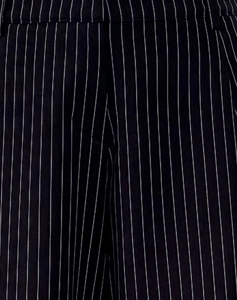 Hondra-Hose in Nadelstreifen Schwarz - Image 6