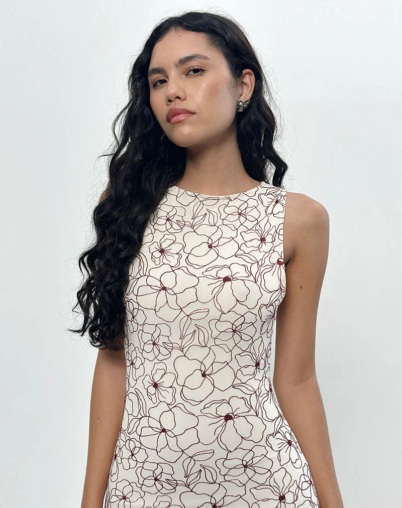 Hoover Maxikleid in Line Flower Creme - Image 2