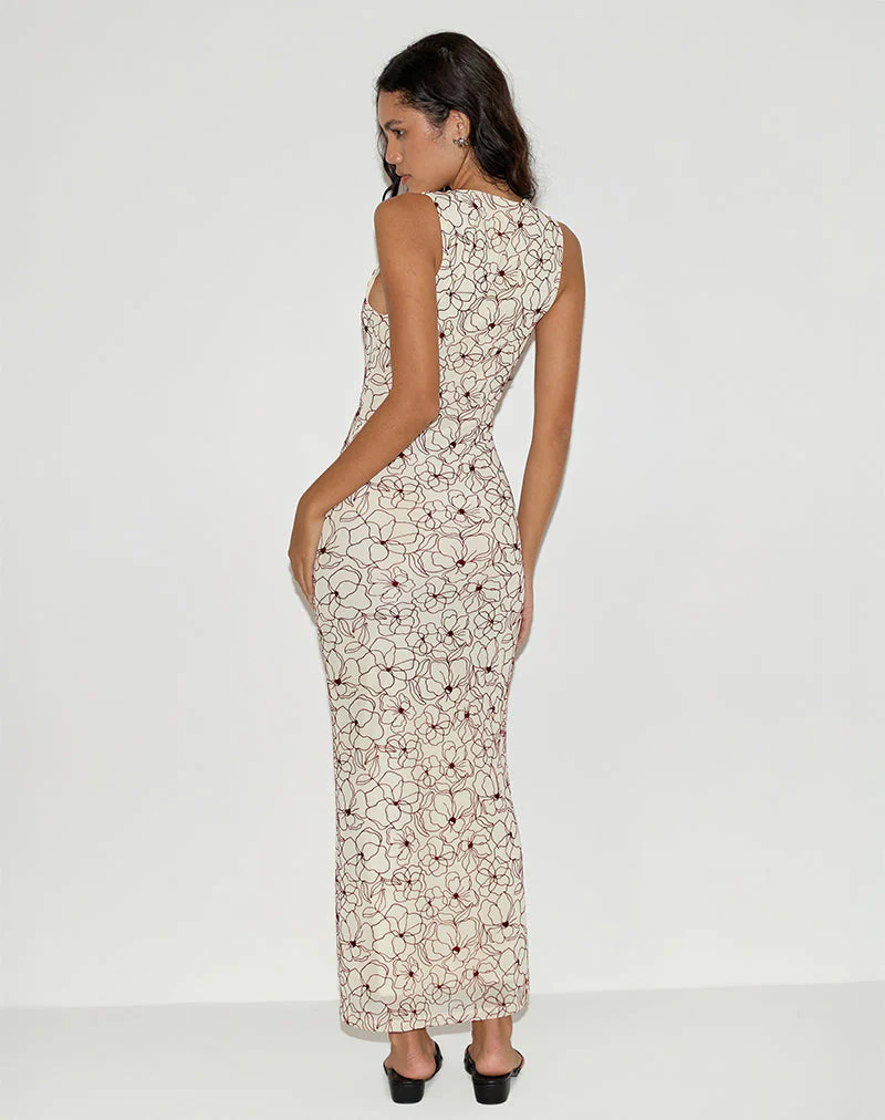 Hoover Maxikleid in Line Flower Creme - Image 5