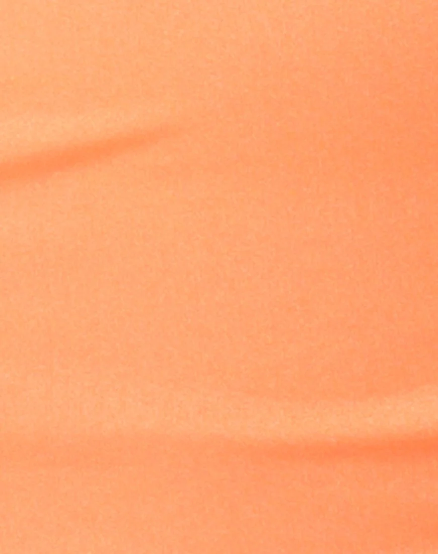 Hulana Bodycon Kleid in Fluro Orange - Image 5