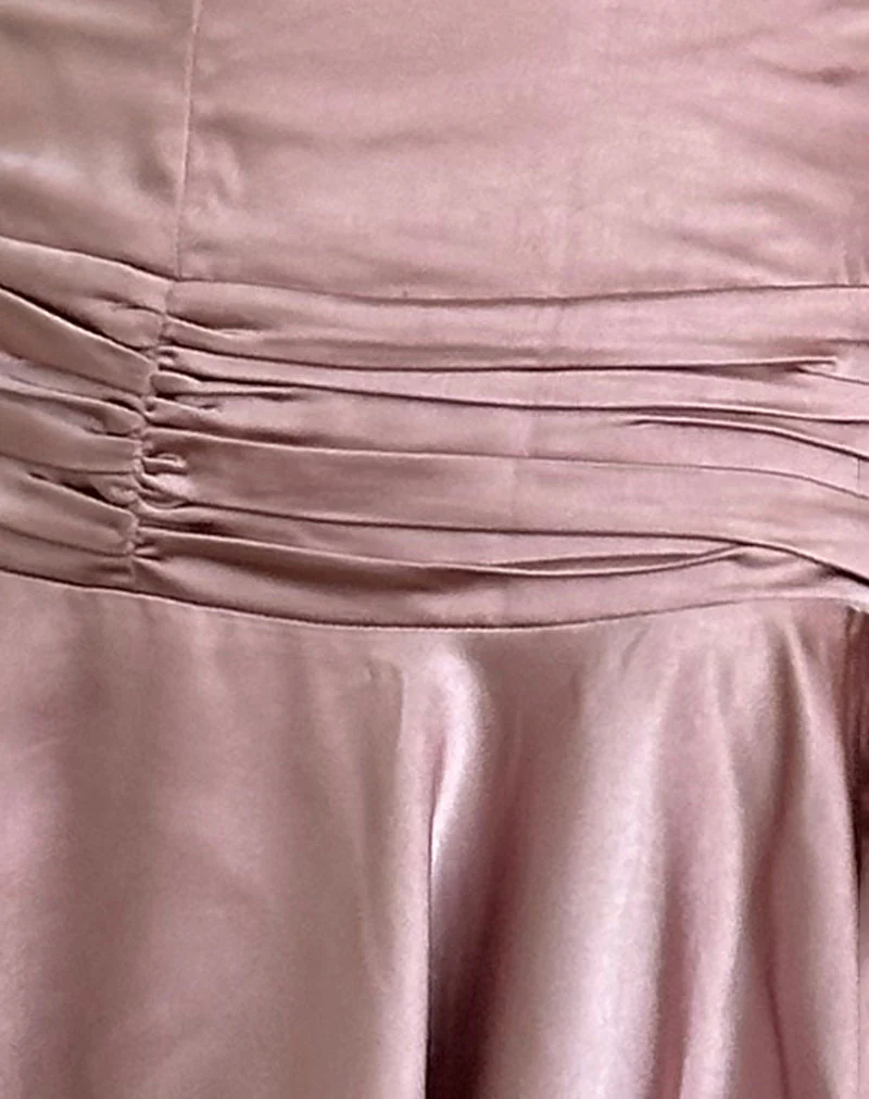 Hydri Satin Minikleid mit Rollkragen in Babyrosa - Image 7