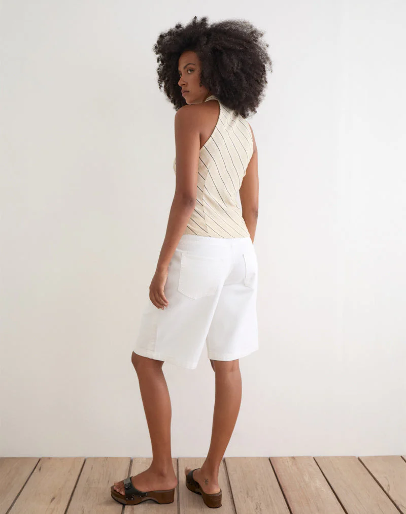 Iggya Top in Tilt Lines Beige - Image 3