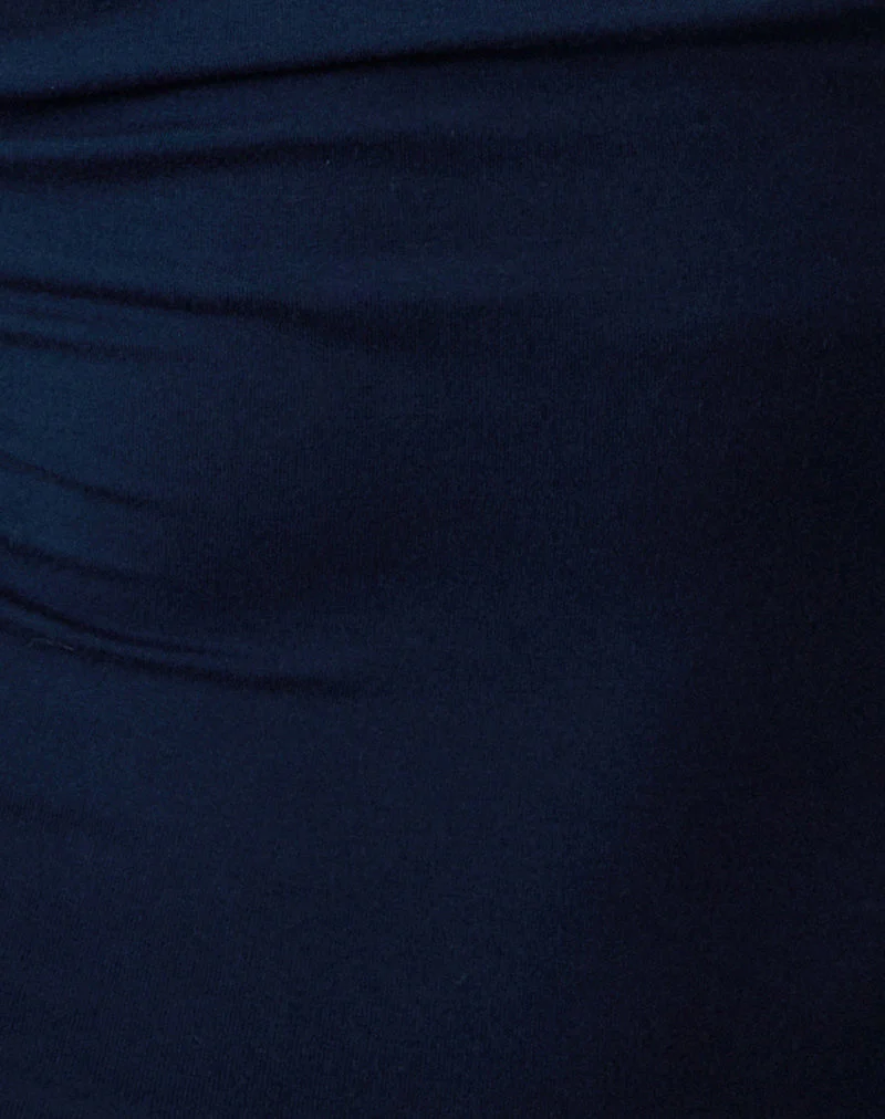 Imrie Open Back Top aus Rayon Jersey Navy - Image 6
