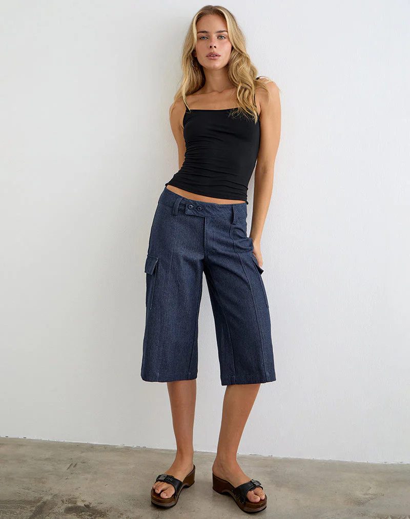 Inaja Cut Out Cami Top in Jersey Black - Image 4