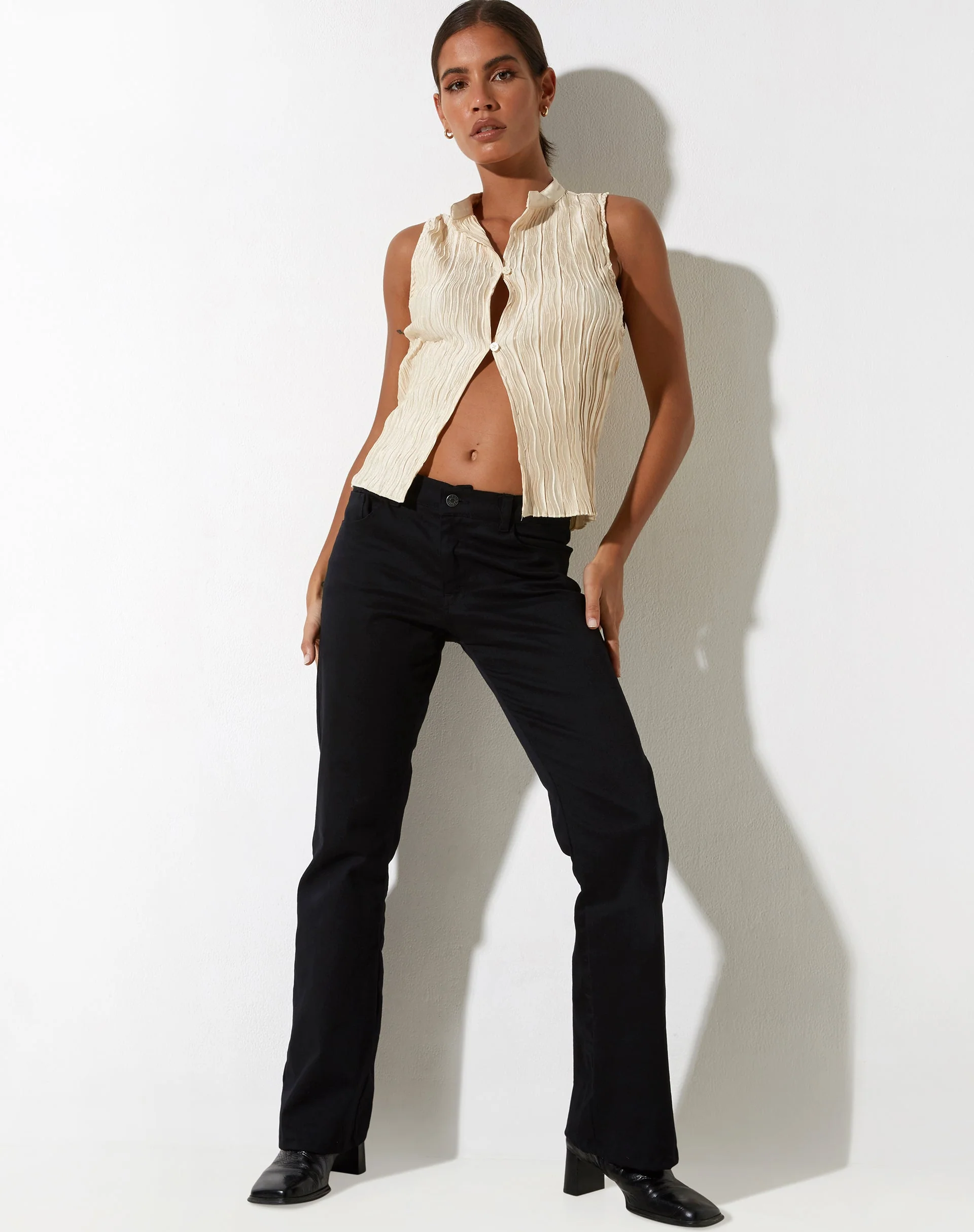 Inara Top in Crinkle Elfenbein - Image 5