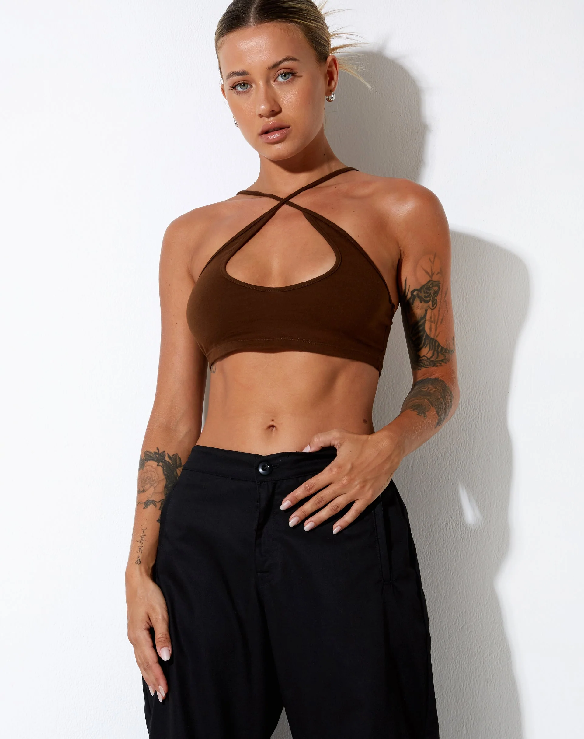 Intan Crop Top in Kakao - Image 5