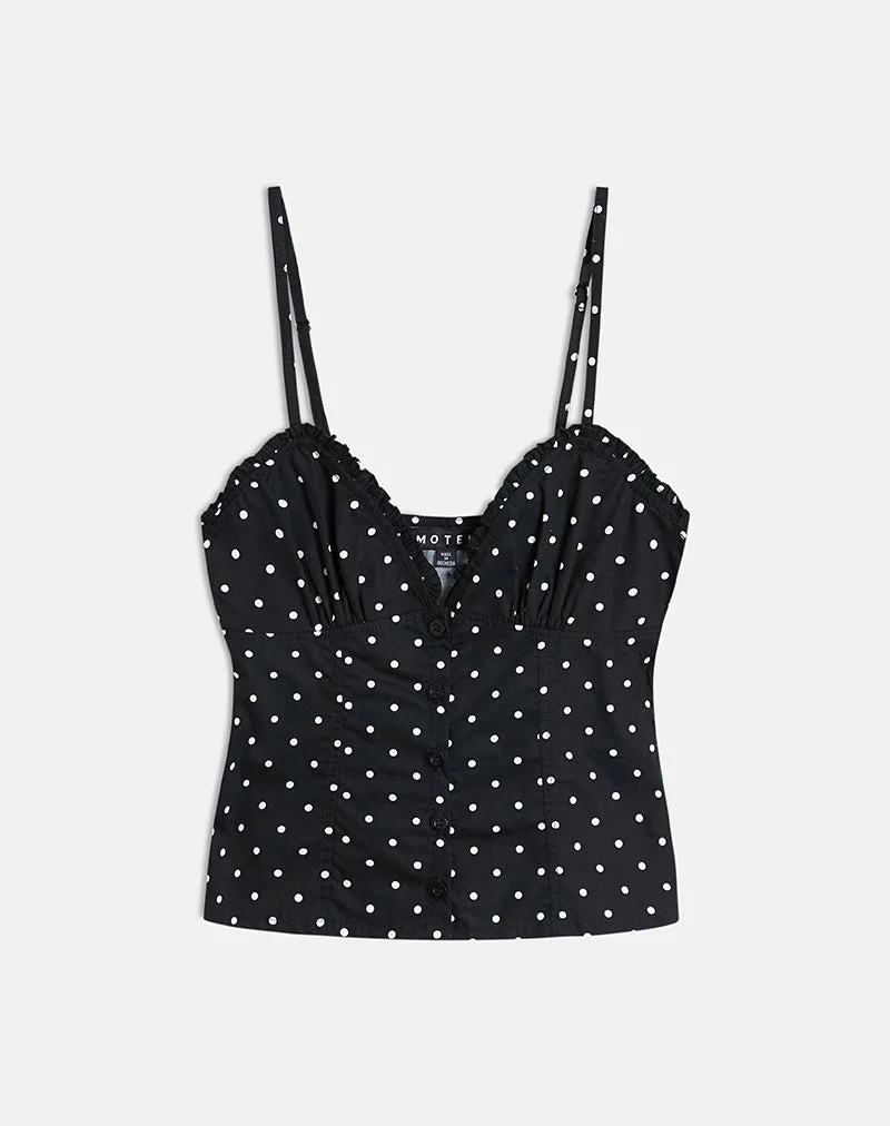 Isamu Top in Basic Polka Black - Image 6