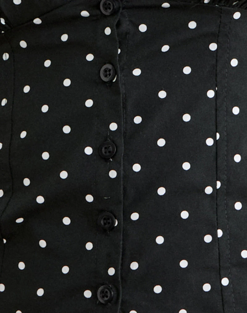 Isamu Top in Basic Polka Black - Image 7