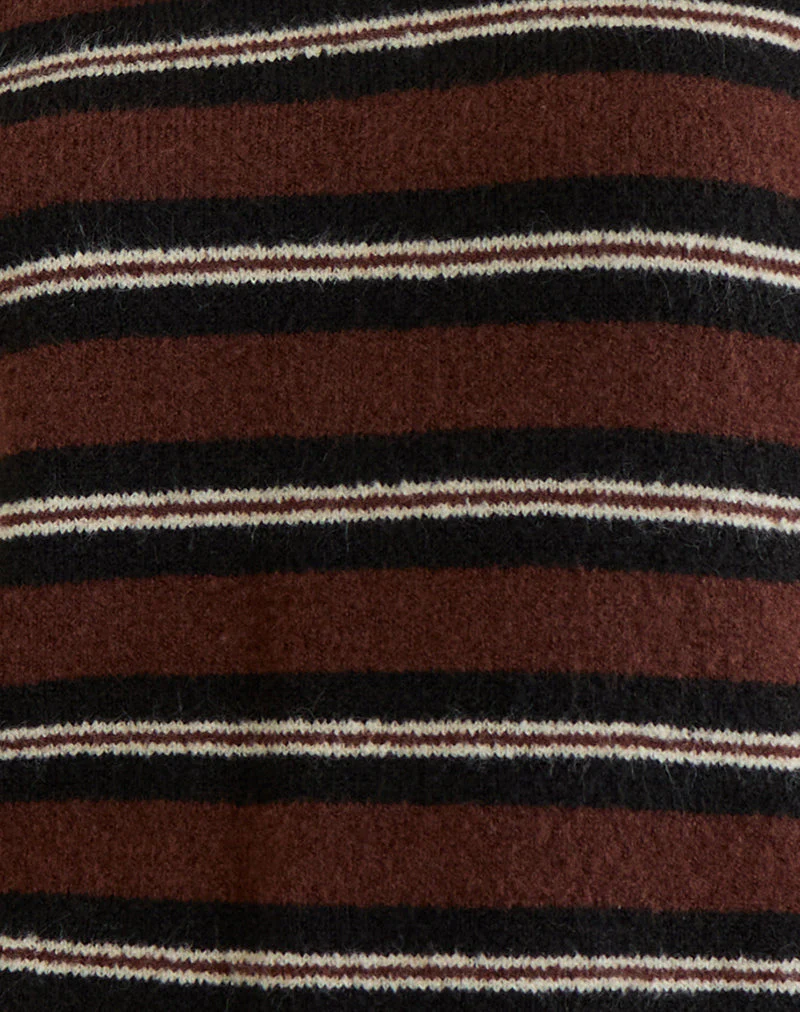 Ishari Pullover in Streifen Braun Multi - Image 7