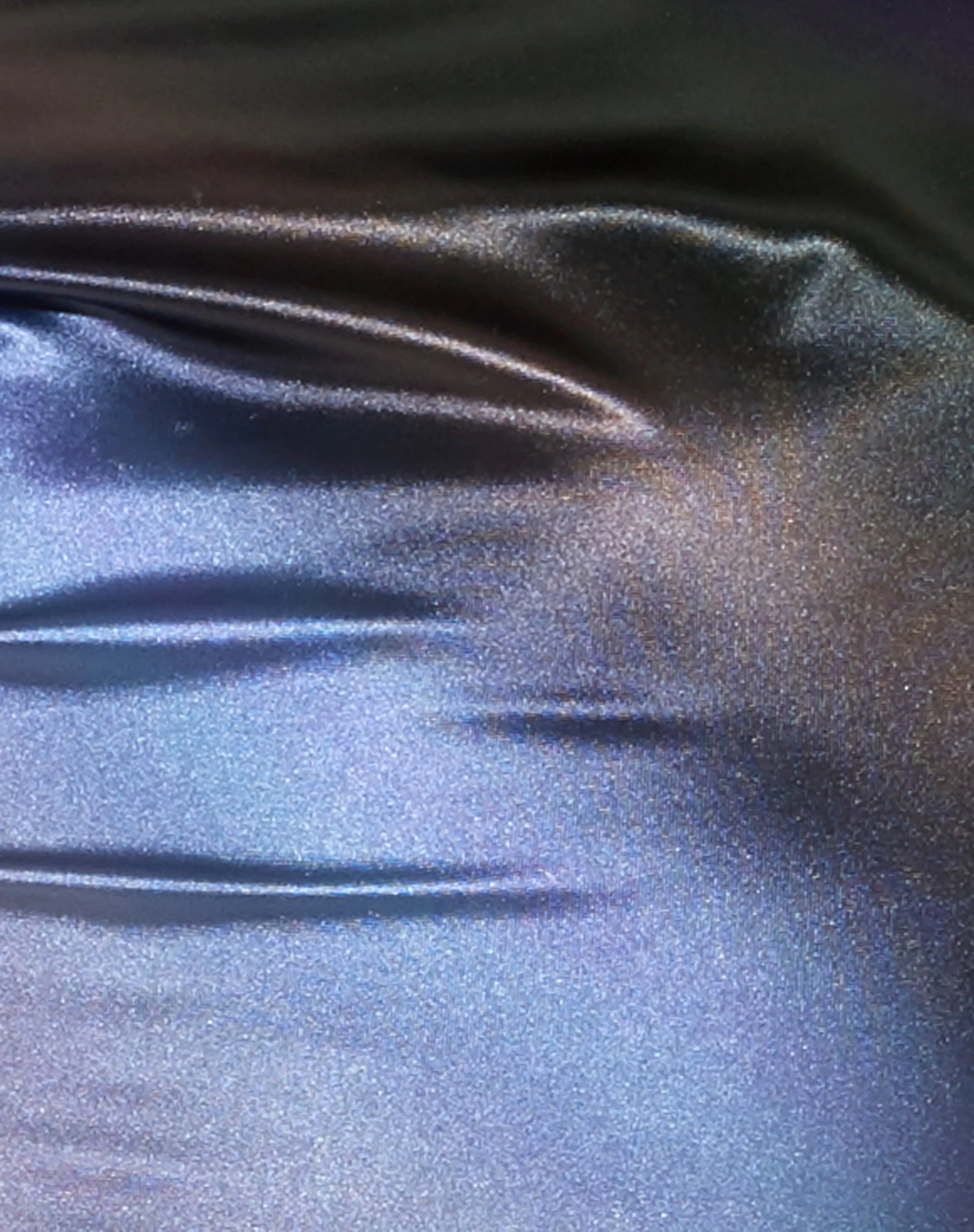 Izaty Bodycon Kleid aus Satin Petrol Ombre - Image 8