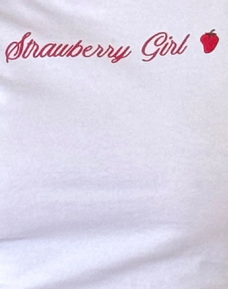 Izzy Top in Weiß Strawberry Girl Script - Image 6