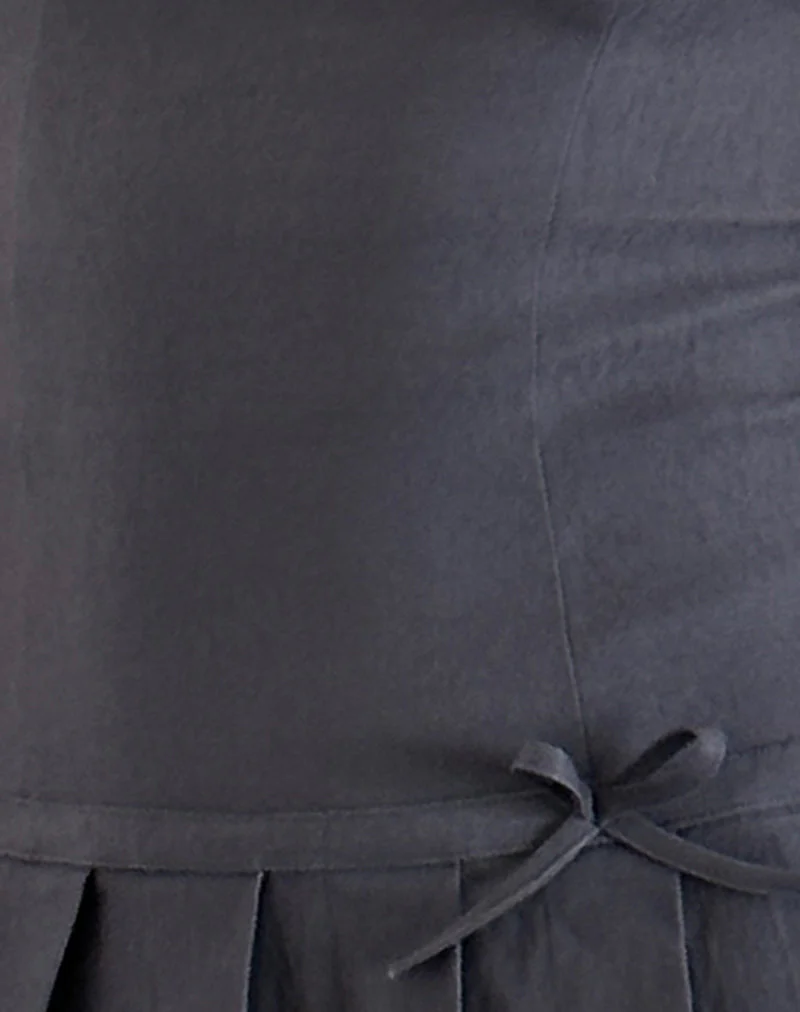Jadzia Minikleid mit fallender Taille in Anthrazit - Image 5