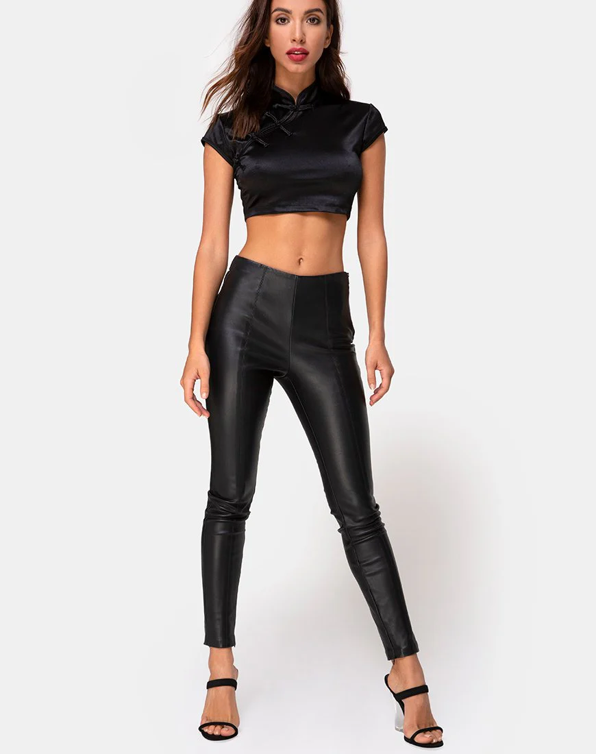 Jakina Top aus Spandex Schwarz - Image 3