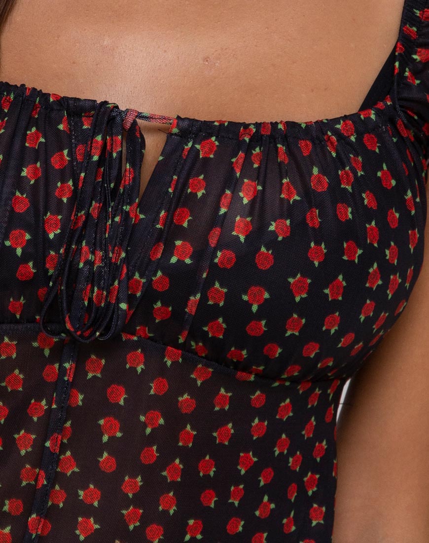 Jalina Top aus gepunktetem rosa Netz - Image 6