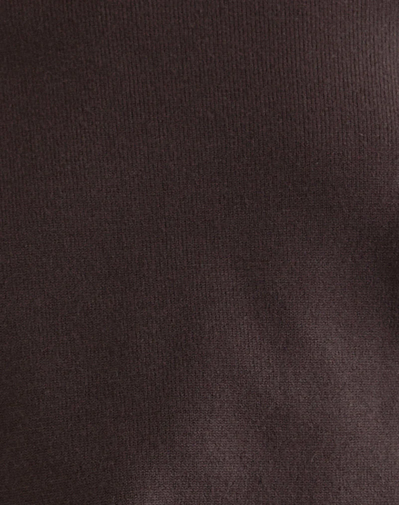 Jalira Asymmetrischer Pullover in Braun - Image 6