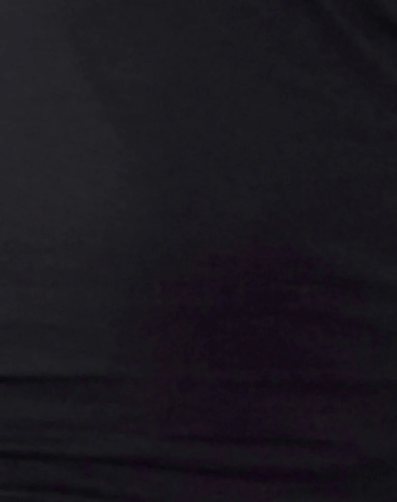 Janjisu Langärmeliges Lycra-Bodycon-Minikleid in Schwarz - Image 6