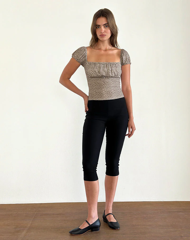 Jarji Bluse in zartem Leopard Hellbraun - Image 4