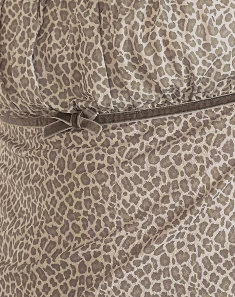 Jarji Bluse in zartem Leopard Hellbraun - Image 6