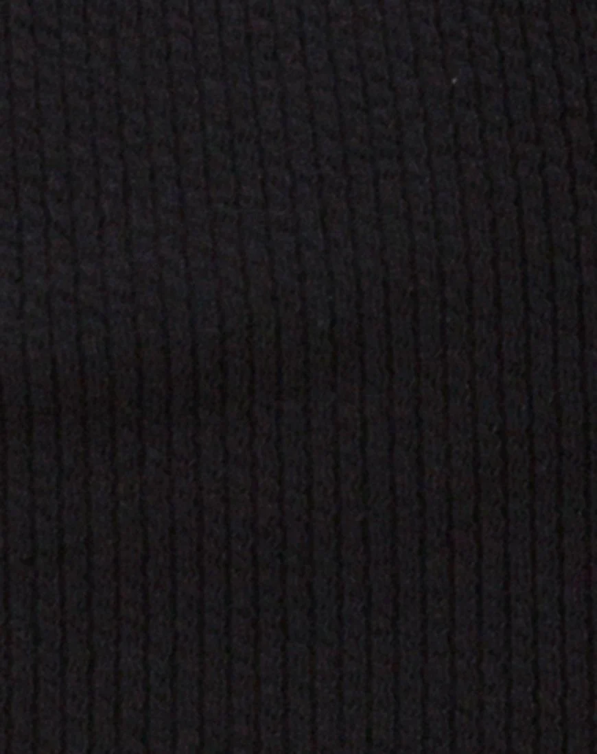 Jasby Bodycon Kleid in Schwarz mit Silberhaken - Image 5