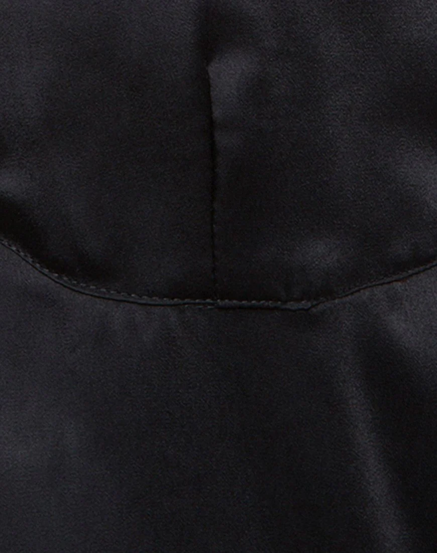 Jasher Slip Dress aus Satin Schwarz - Image 5