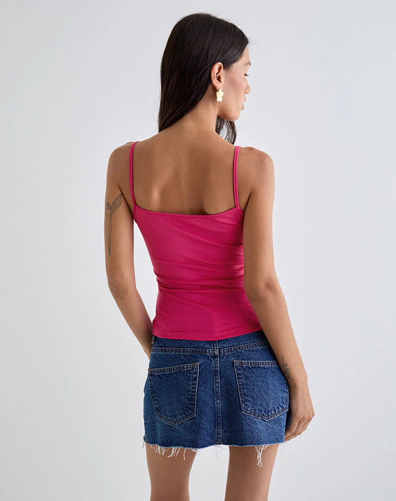 Jasila Vest Oberteil in Hot Pink - Image 4
