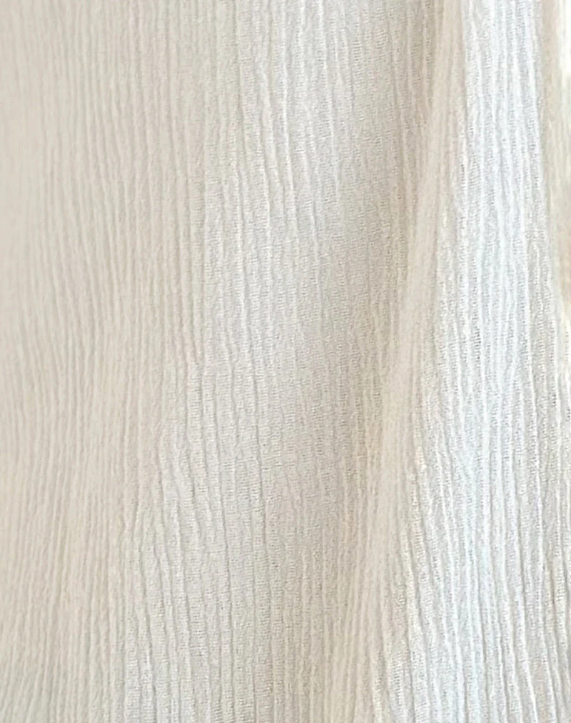 Jastipa Longline Schmetterlingsoberteil in Off White - Image 7
