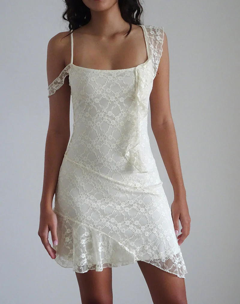 Jati Minikleid aus weißer Canina-Rosen-Spitze - Image 3