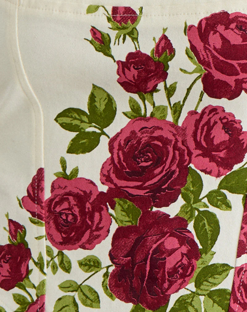 Jatmi Korsett Top in Bouquet Roses Creme - Image 6