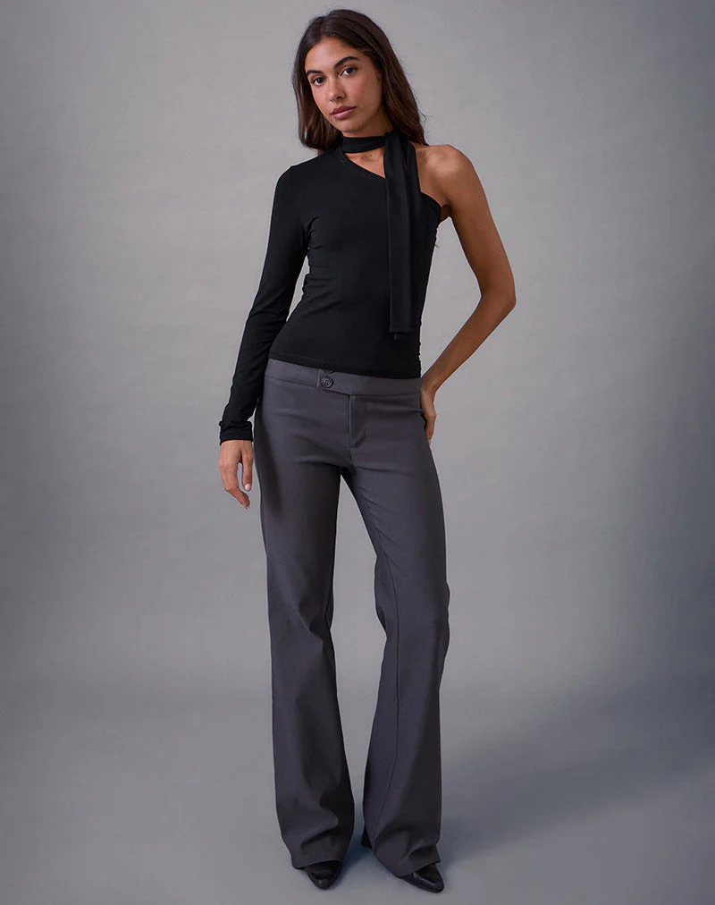 Jayahe Einärmeliges Top aus Rayon Jersey Schwarz - Image 4