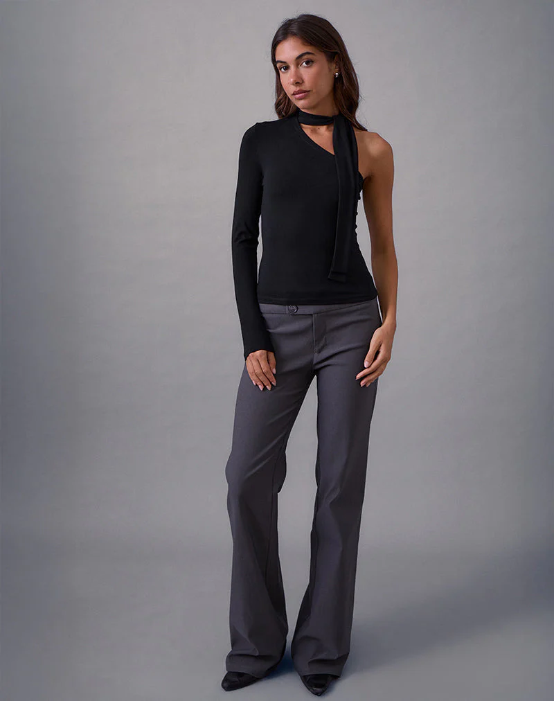 Jayahe Einärmeliges Top aus Rayon Jersey Schwarz - Image 5